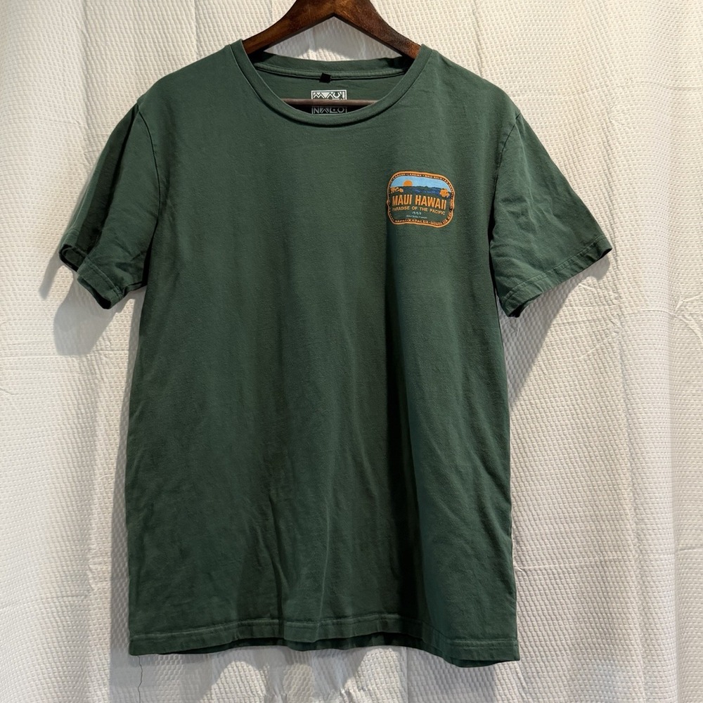 Maui Hawaii XL Dark Green Paradise Of The Pacific Tee Tourist Travel Island EC